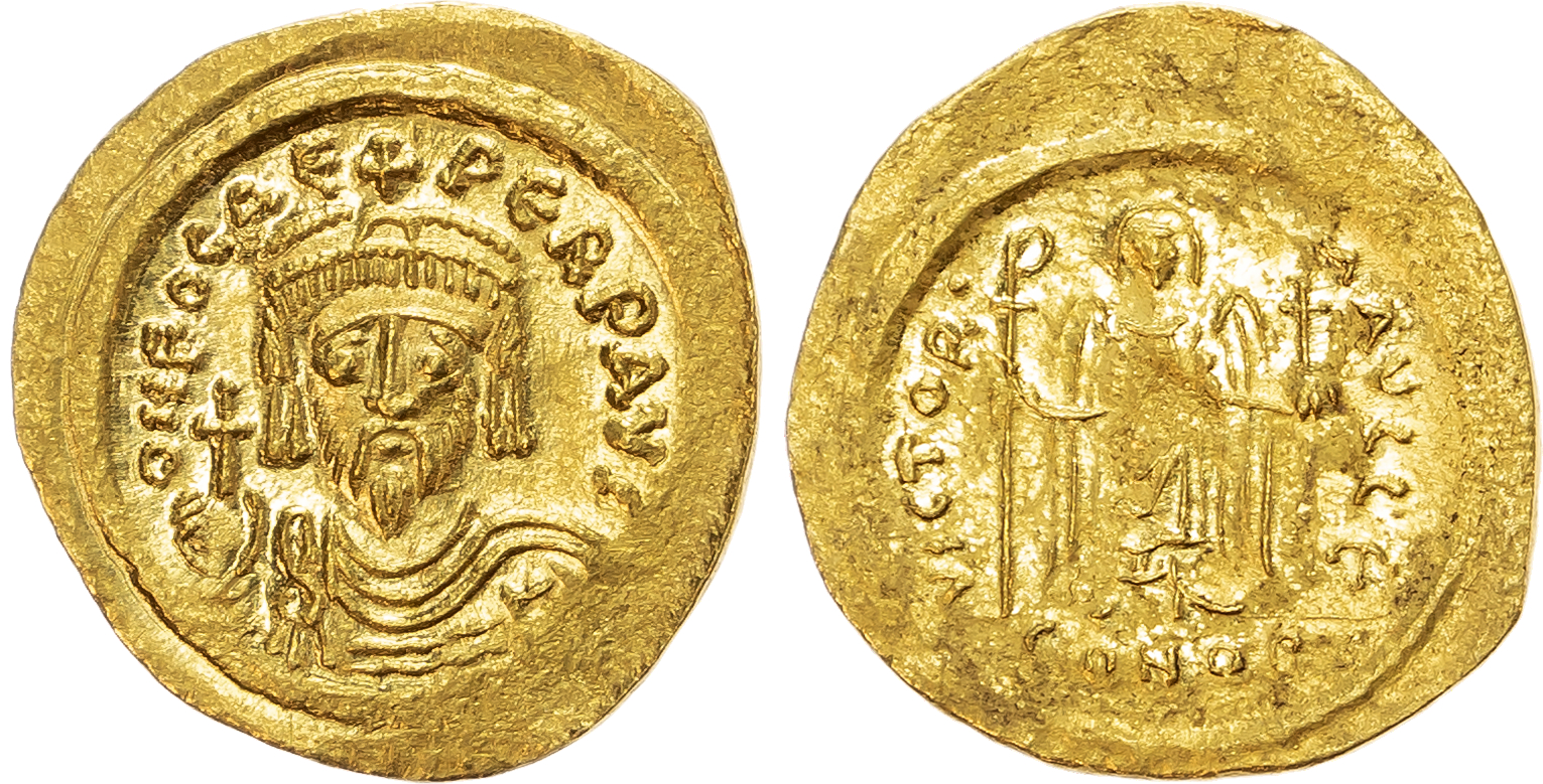 Focas (AD 602-610) AV Solidus, Constantinople, 4.42g. 