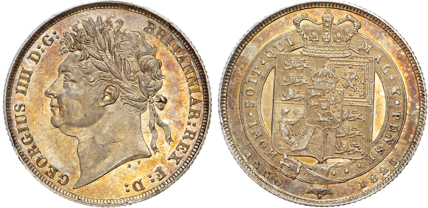 George IV (1820-1830), Shilling, 1825, laureate head 