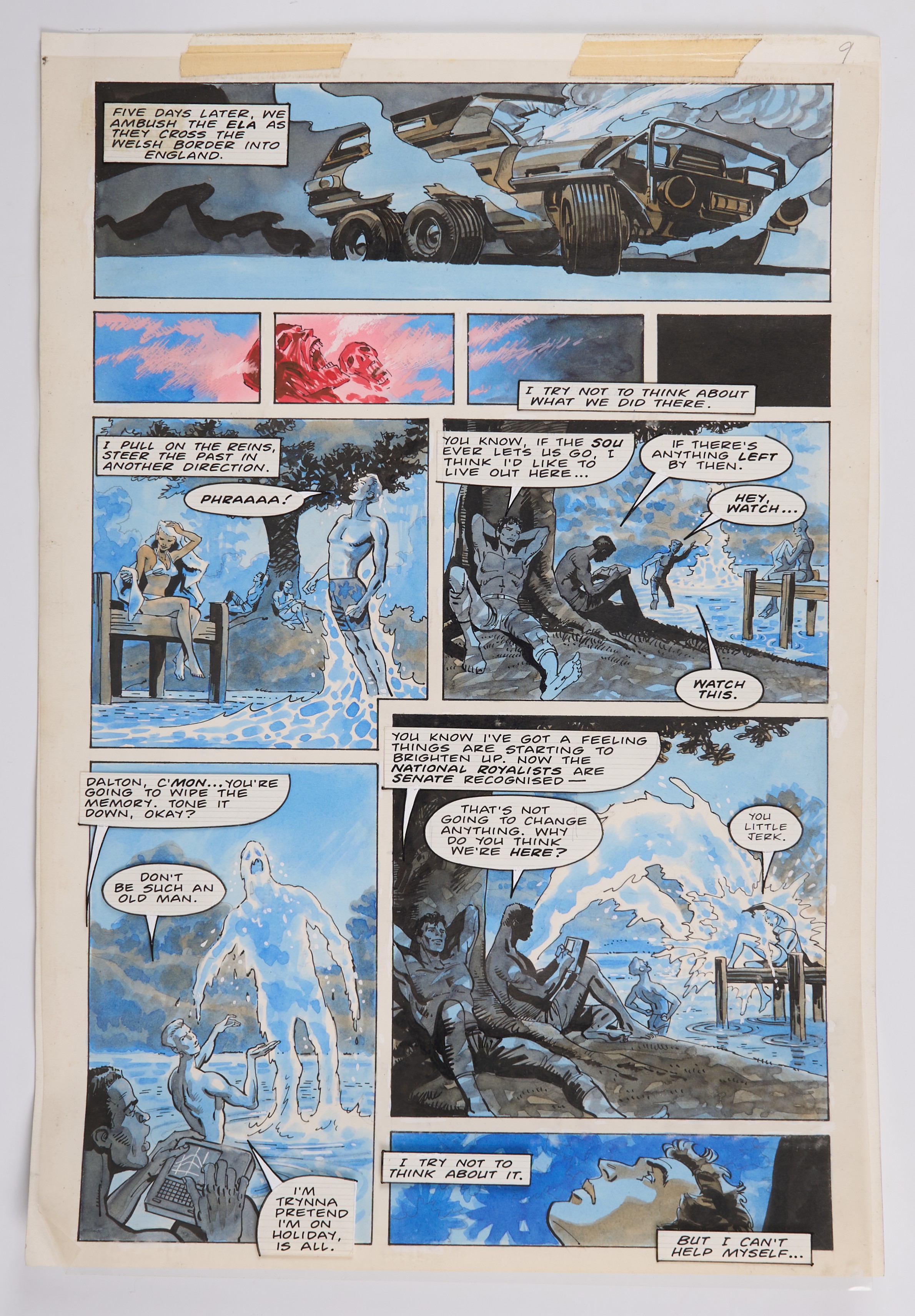 Carlos Ezquerra 2000 AD Presents: Crisis Story Pages Issue #1 & #4 (Fleetway, 1988) Total 2