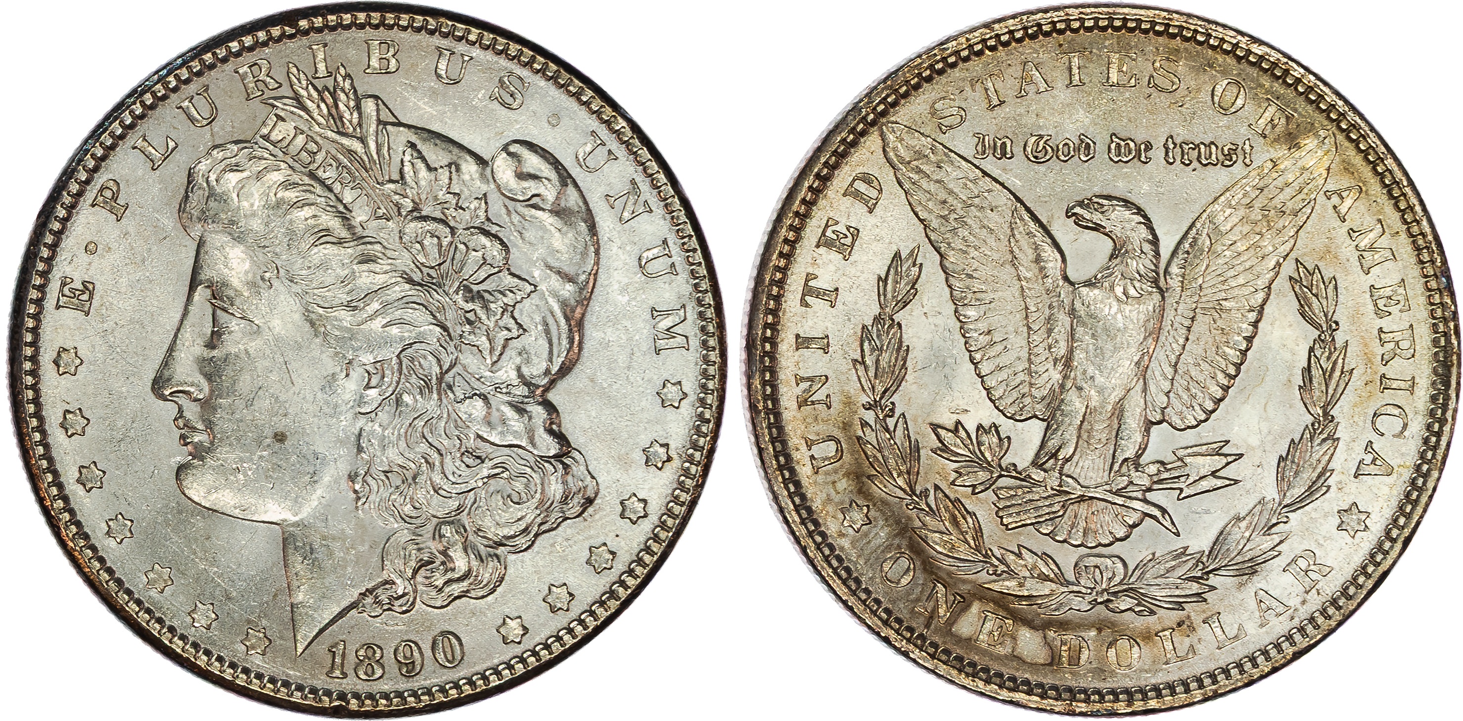 USA , silver Morgan Dollar, 1890, Philadelphia, 26.79g (KM 110). About Uncirculated.…