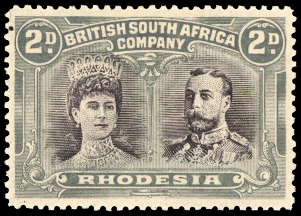 SG 127 2d blackish purple and olive-grey, #13 mint