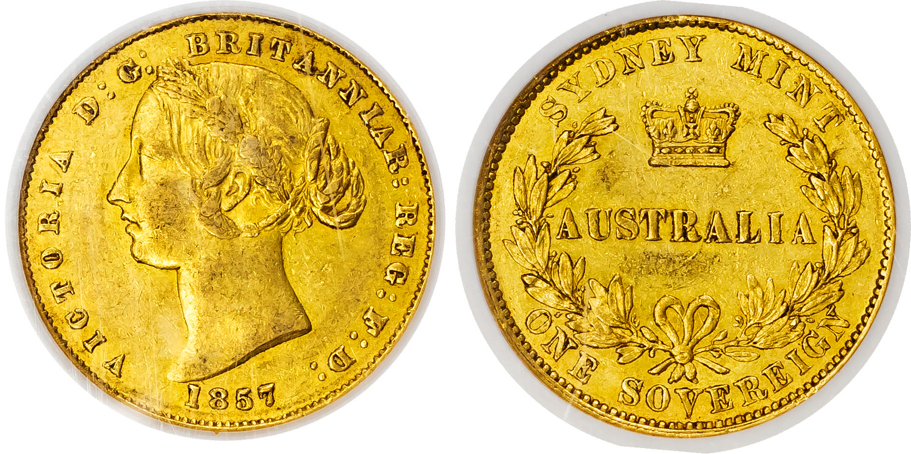 Australia, Victoria (1837 1901), gold Sovereign, 1857 - AU 53