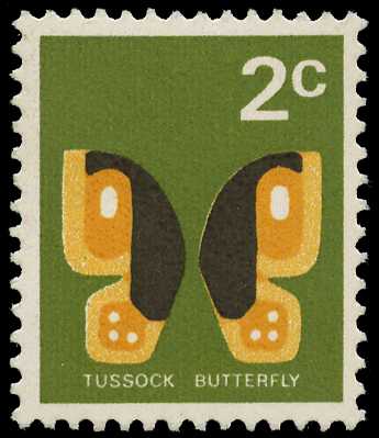 1973 unwatermarked 2ct Tussock Butterfly...