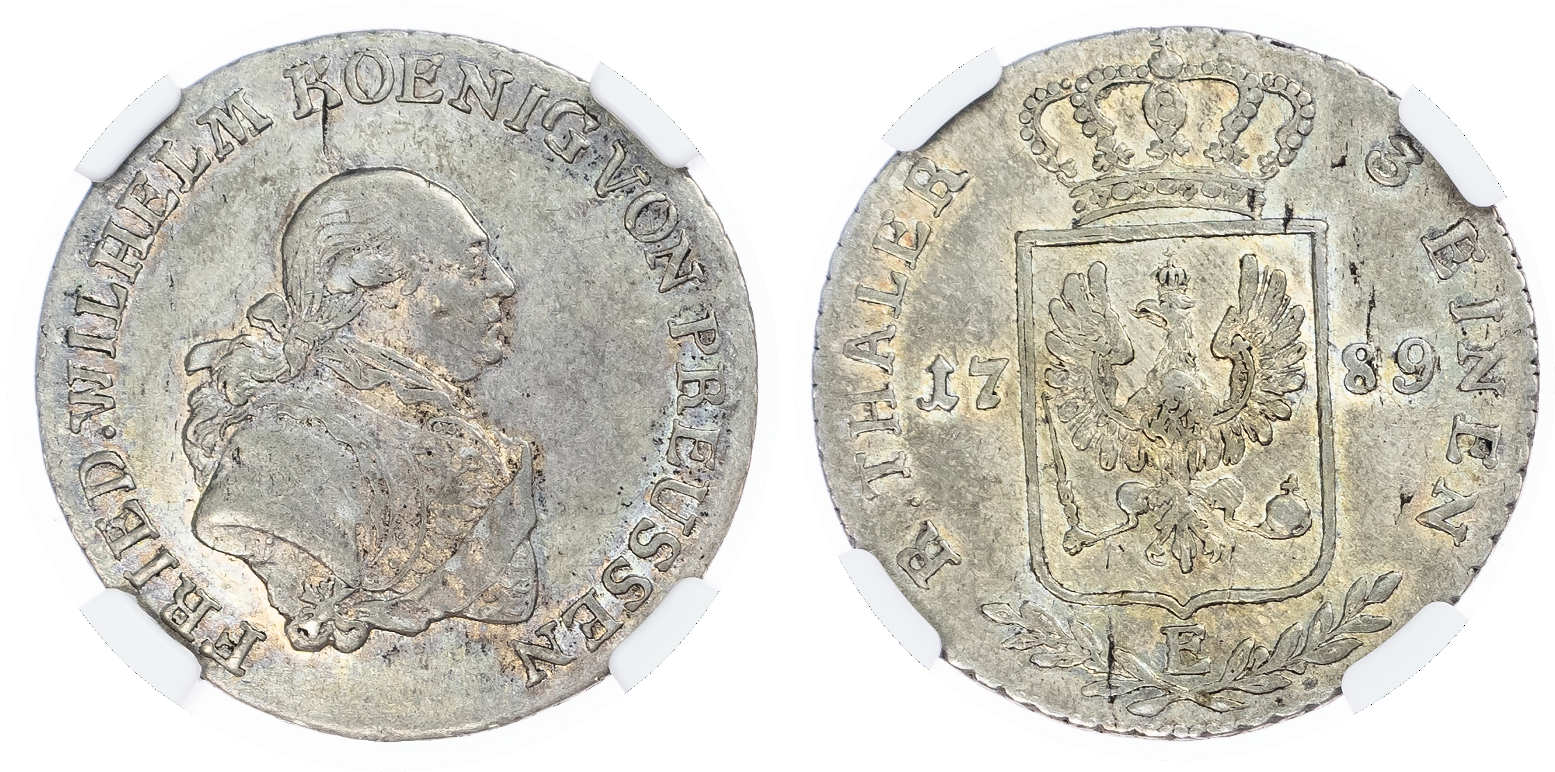 Germany, States, Prussia. Frederick William II AR 1/3 Thaler. 1789E. 