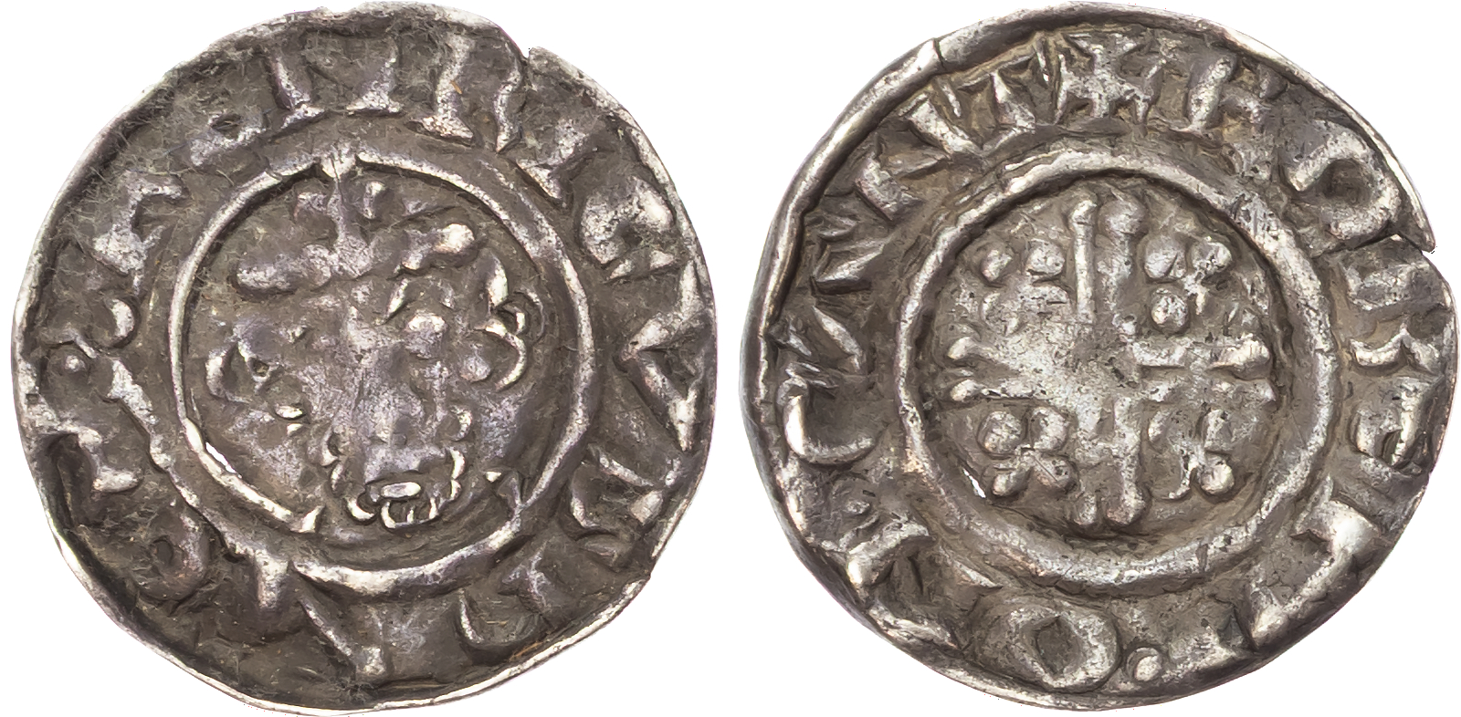 Richard I (1189‑1199), AR Penny, Class 3ab2, Canterbury mint, Robert as moneyer.