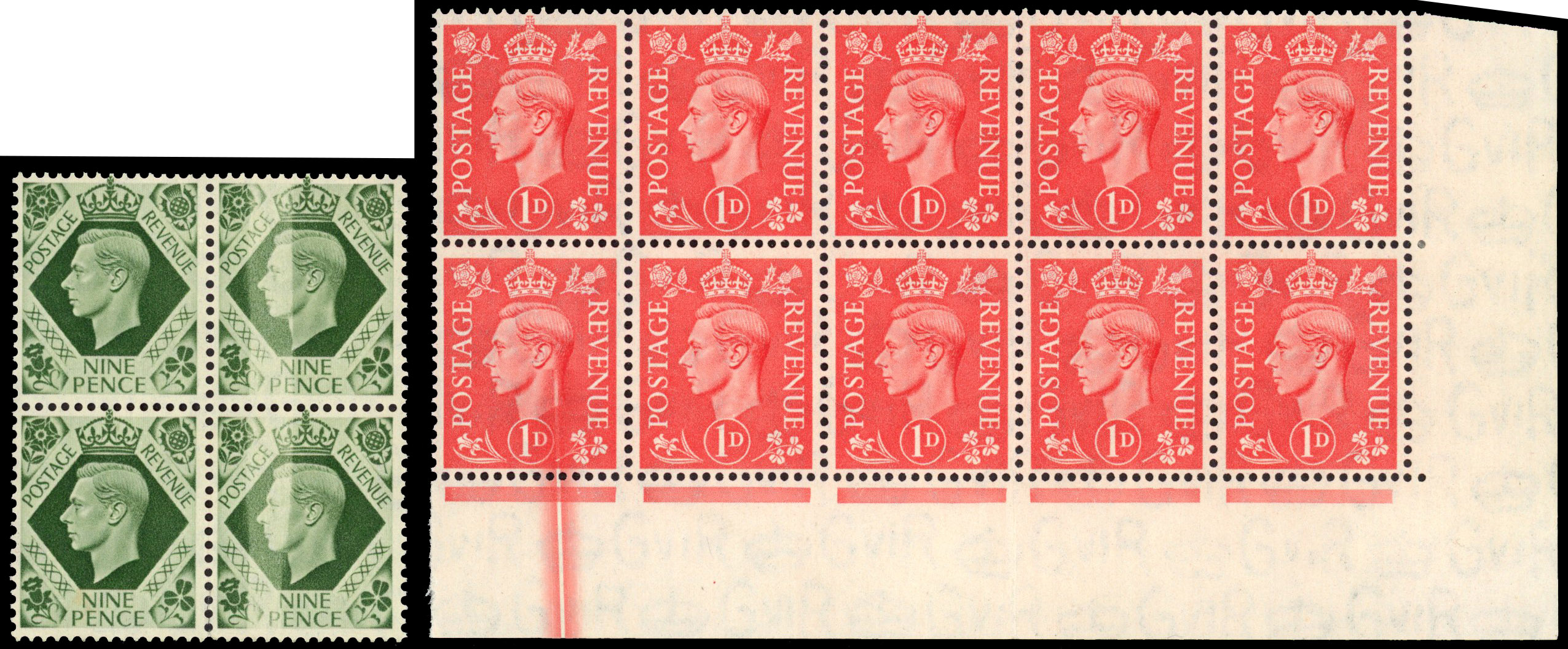 GB KG VI doctor blade flaws mint
