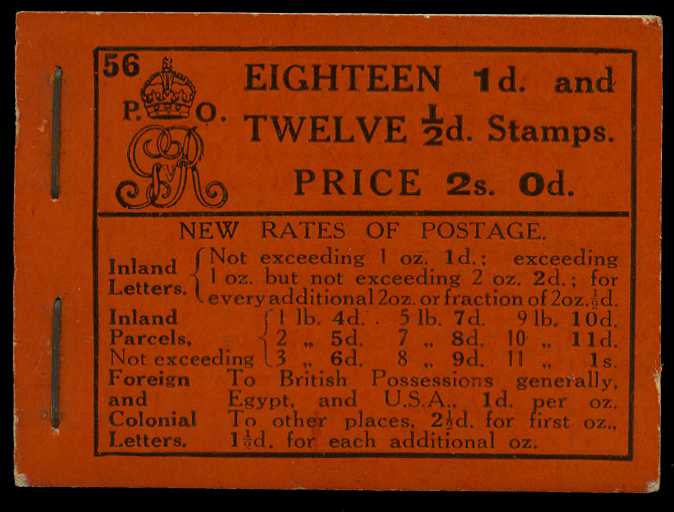 1917 (March) 2/- booklet (#56), panes with...
