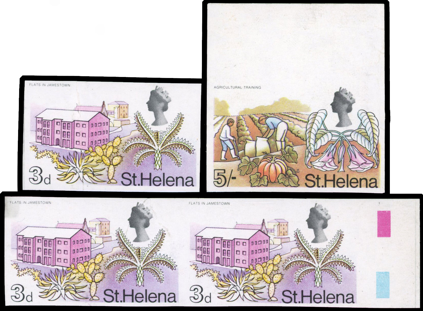 St Helena SG 230, 238 vars mint