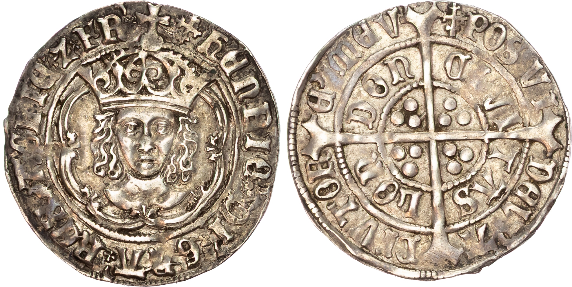 Henry VII (1485‑1509), AR Groat, 3.15gm., London. 