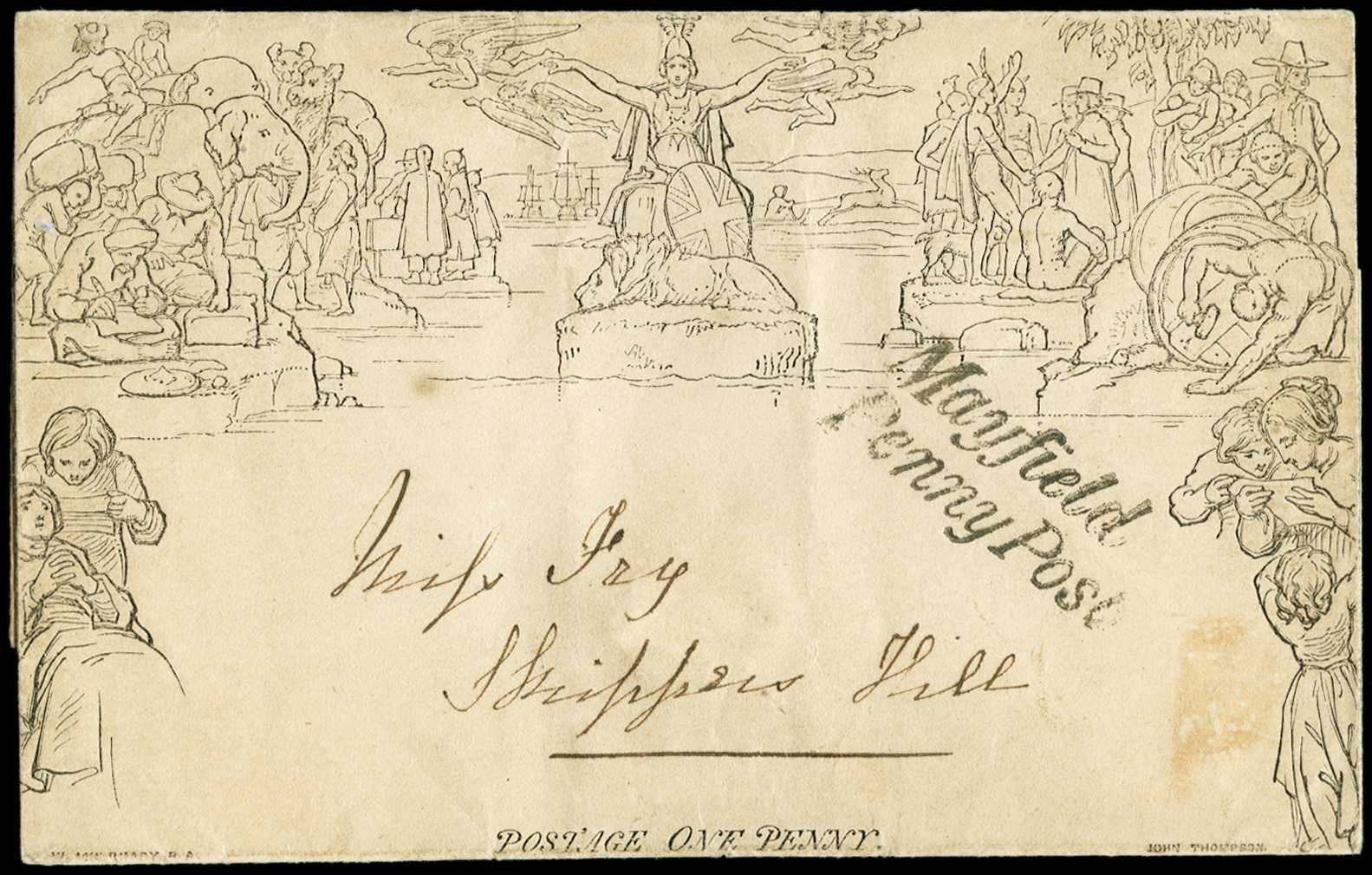 1840 1d Mulready Lettersheet (Forme 6,...