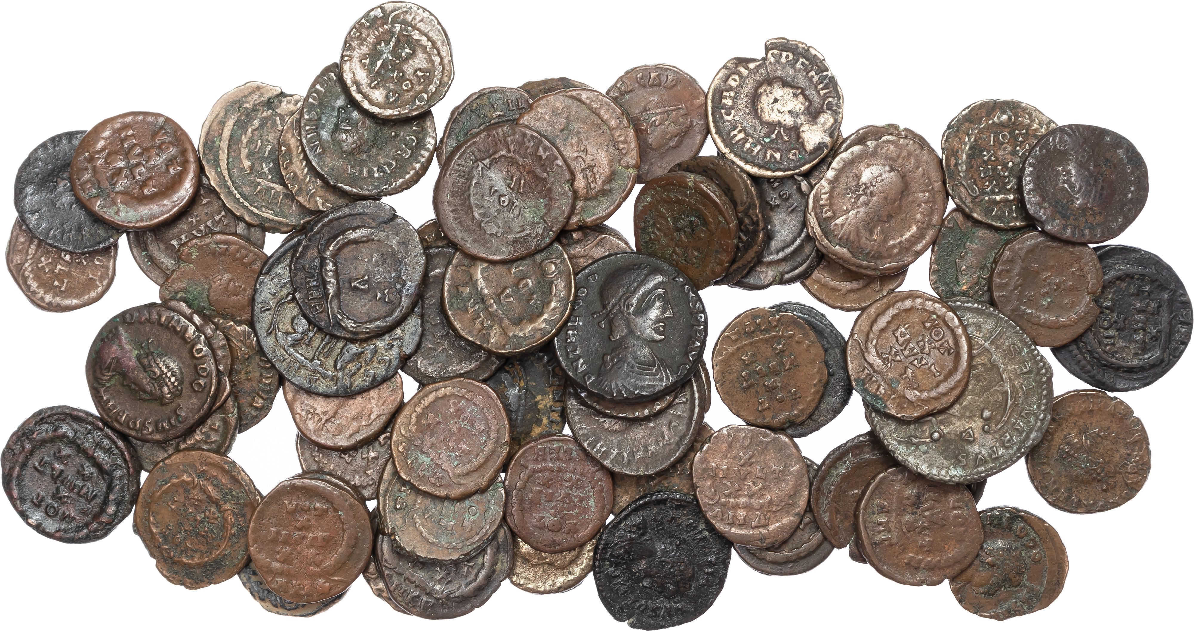Group of 72 Late Roman AE4s. 