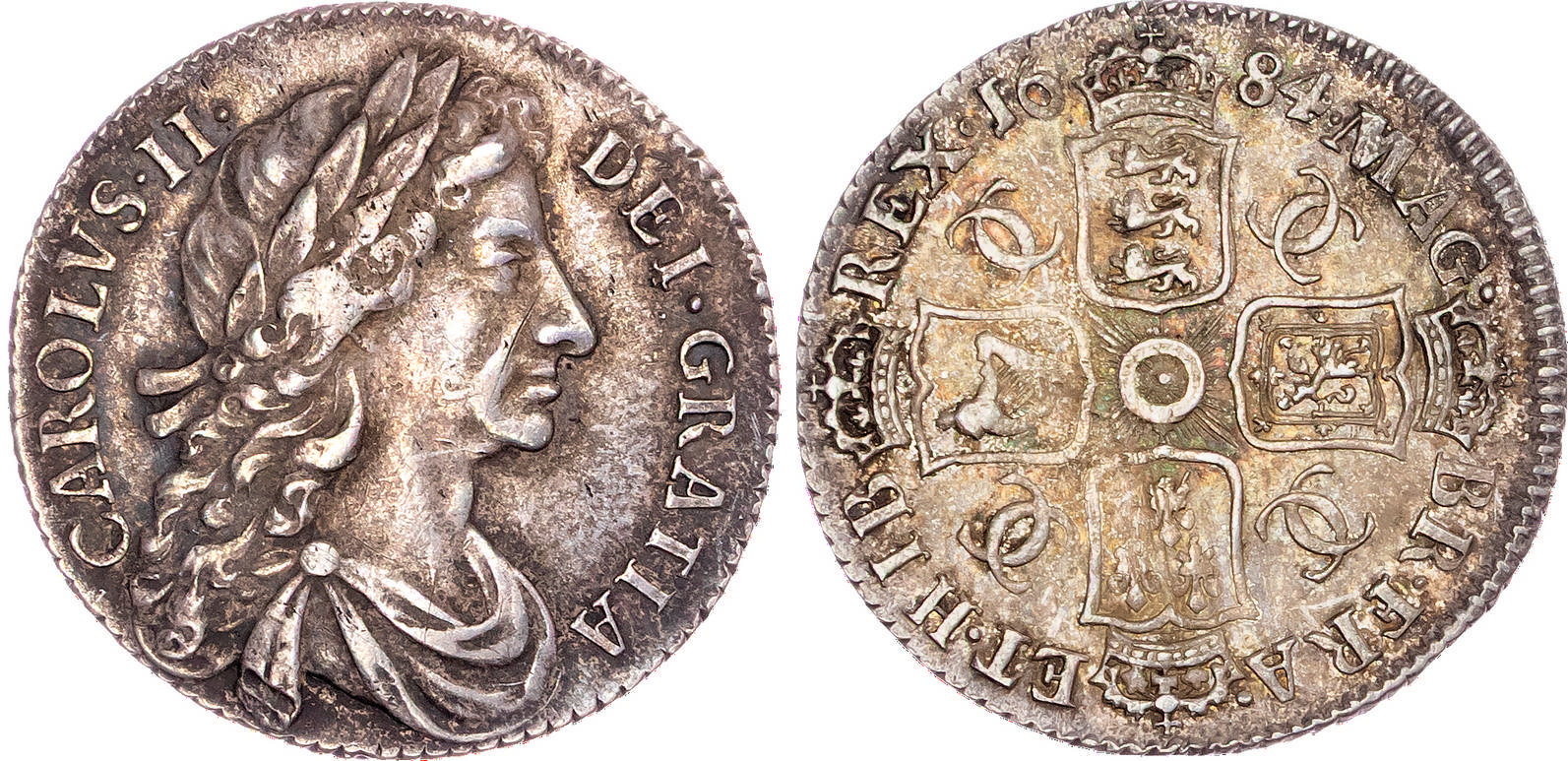 Charles II (1660-1685), AR Shilling, 1684.