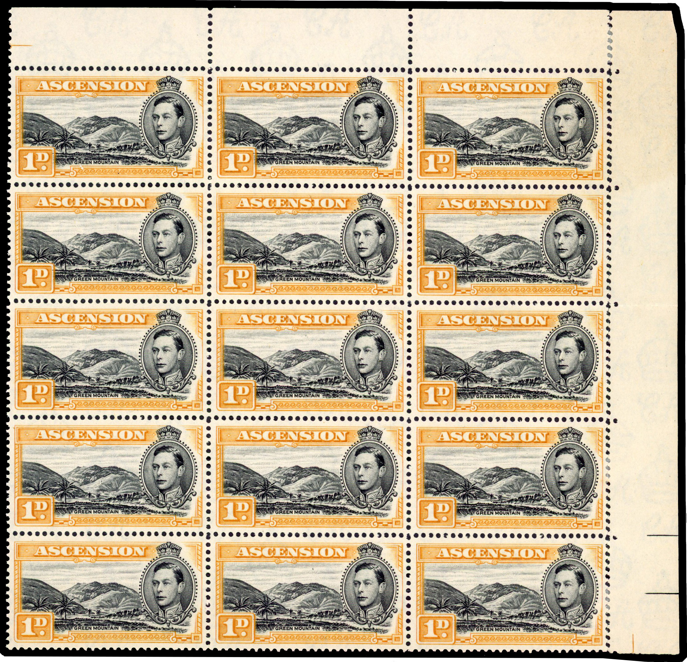 Ascension SG 39ba block mint