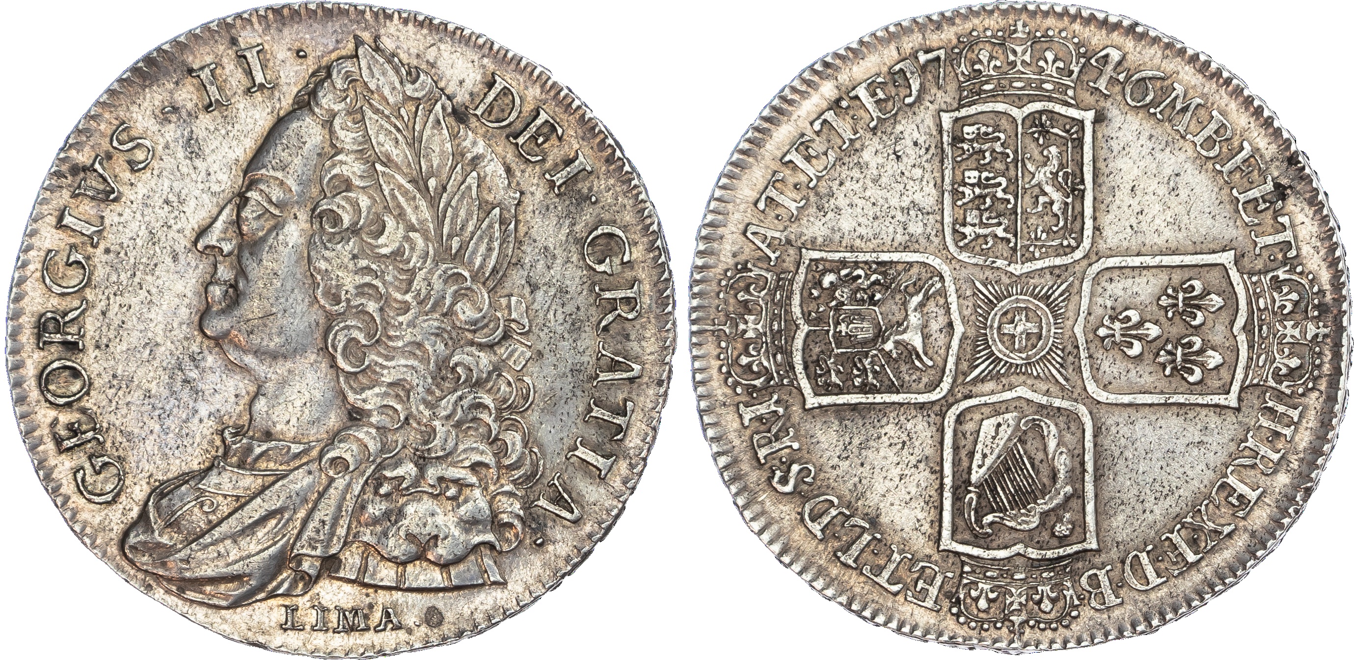 George II (1727‑60), Crown, 1746, LIMA.