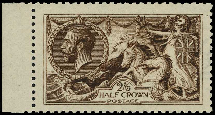 1915 De La Rue 2/6d very deep brown,...