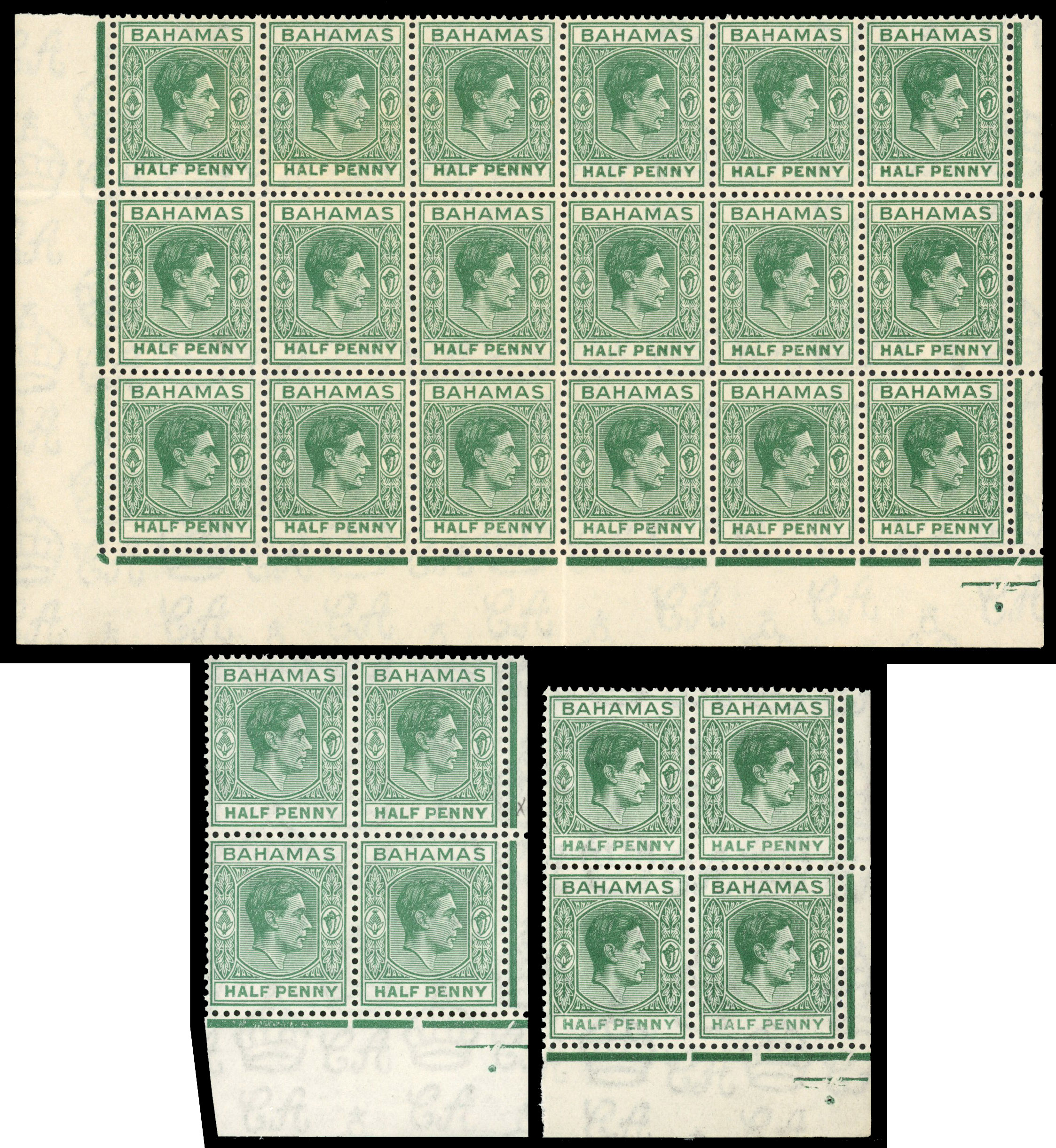 Bahamas SG 149a-da blocks mint