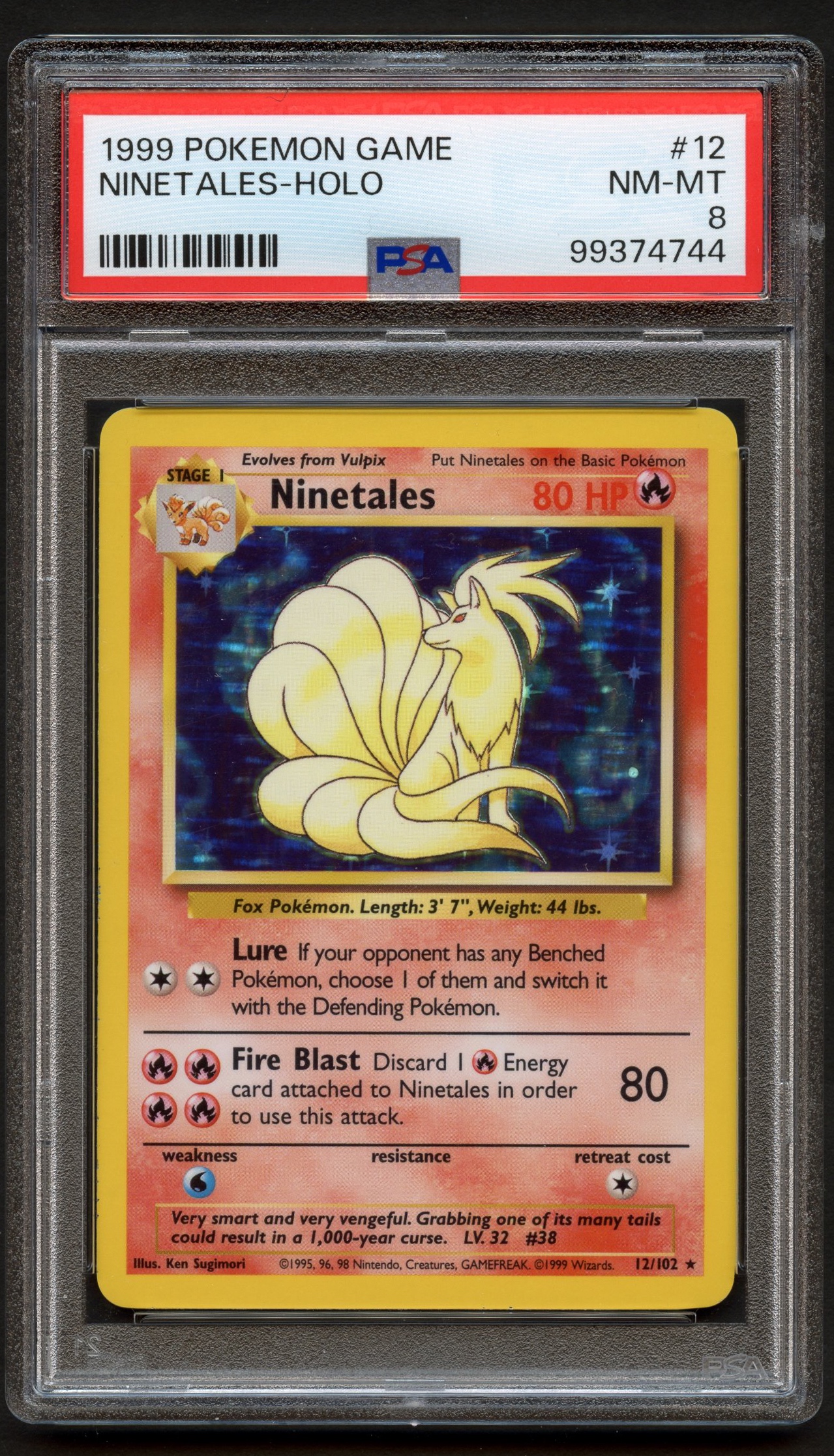 <p>PSA 8 Ninetales Holo #12 Base Set</p>