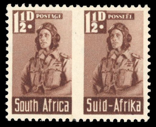 South Africa SG 99b bantam War Effort 1½d roulette omitted mint