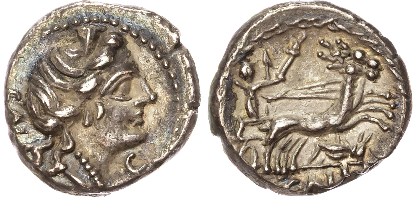 C. Allius Bala (92 BC) AR Denarius, Rome, 3.84g. 