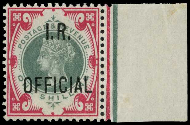 Officials; I.R. Official. 1901 1/- green...