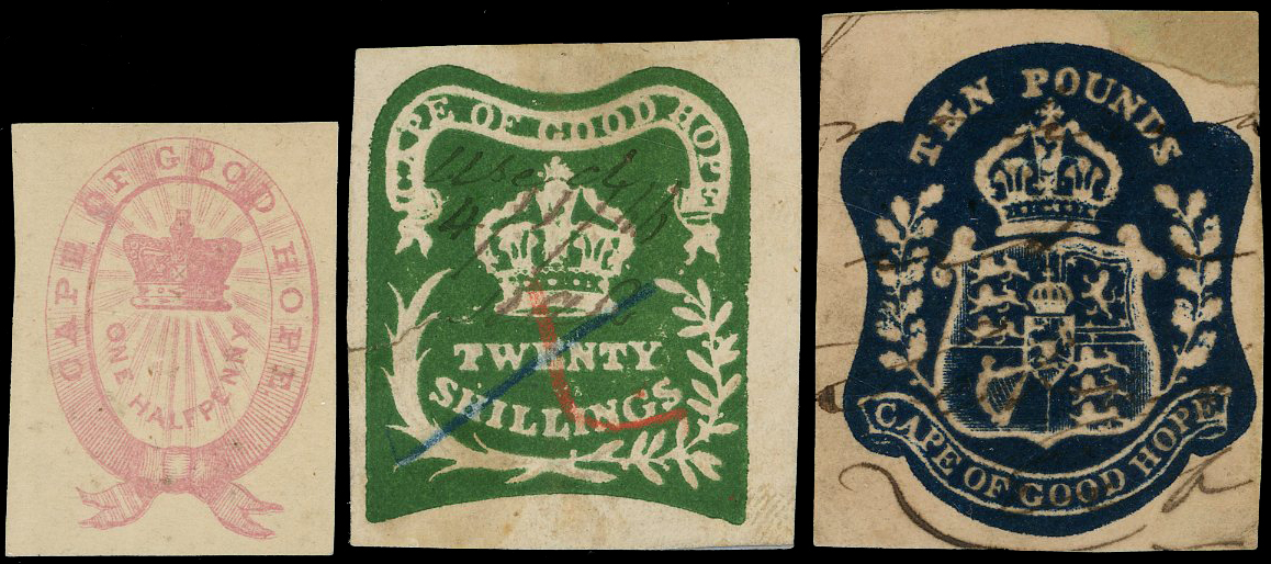 Cape of Good Hope embossed Revenues 1d to £10 complete set