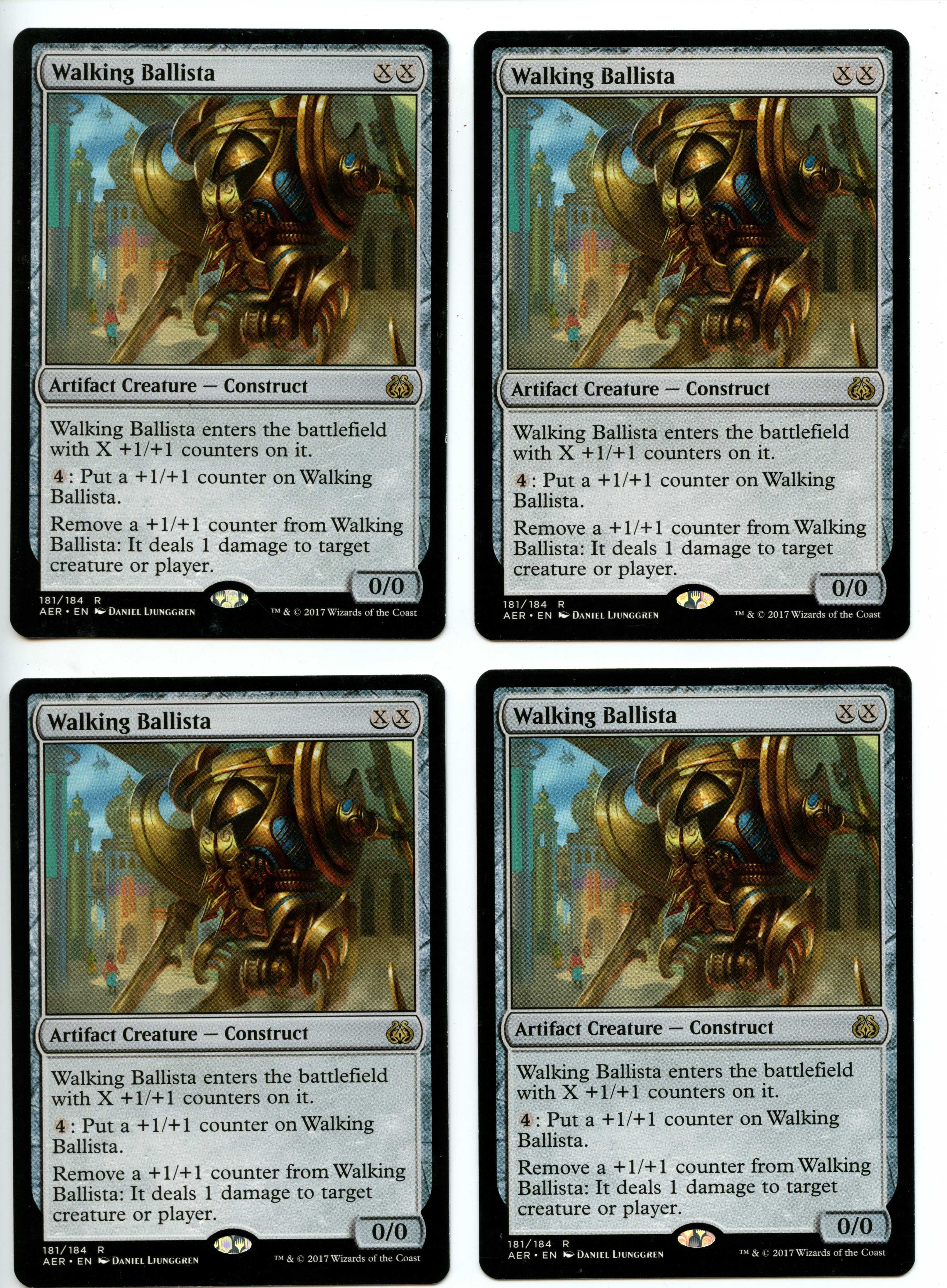 Magic the Gathering - Walking Ballista Playset  - Aether Revolt  - Lightly Played 