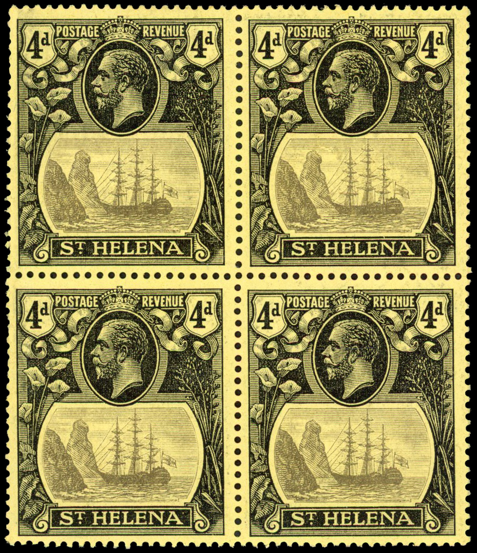 St Helena SG 92d block mint