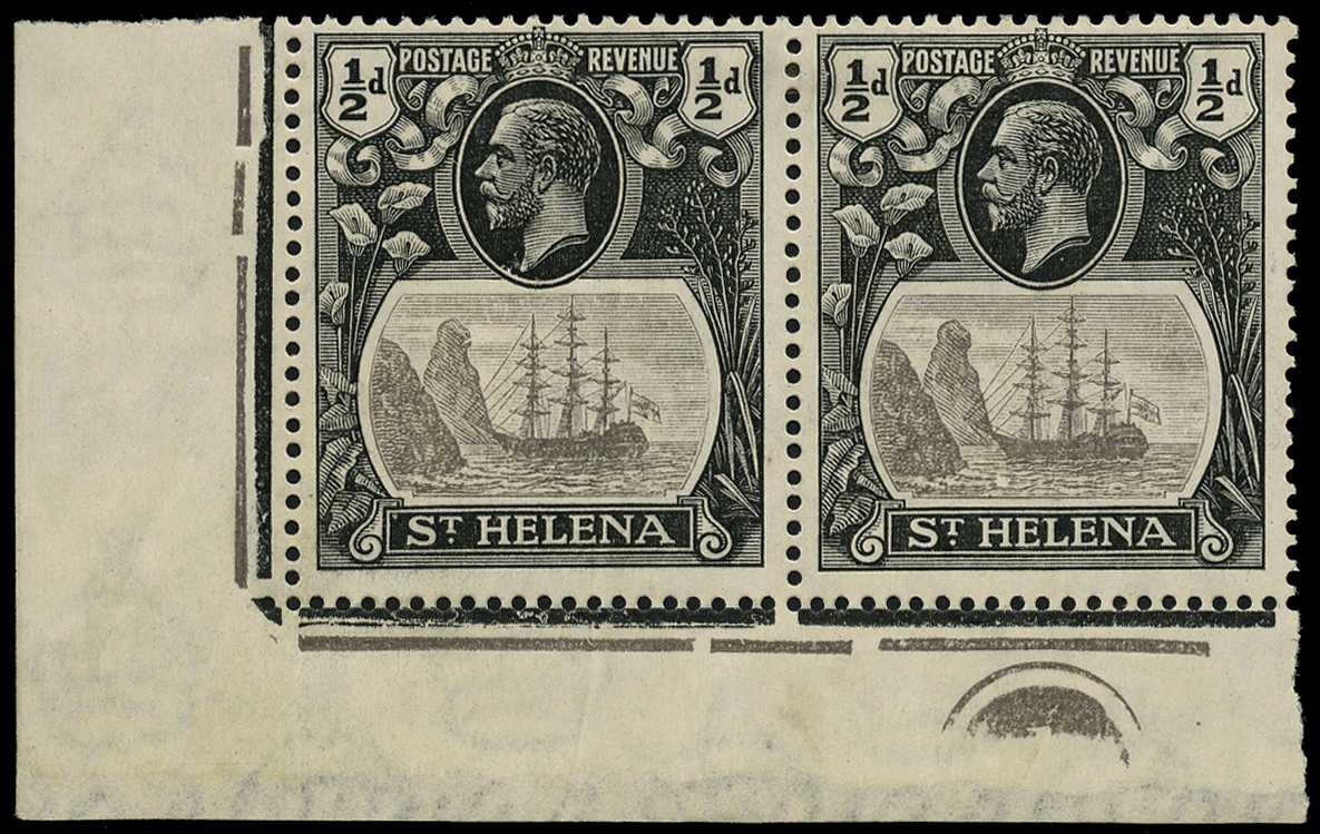 1936 ½d grey-black and black lower left...