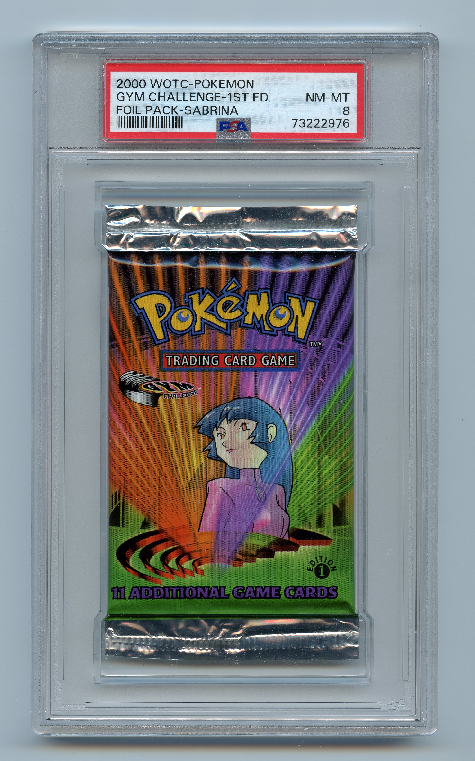 PSA 8 Gym Challenge 1st Edition Booster Pack - Sabrina Artwork