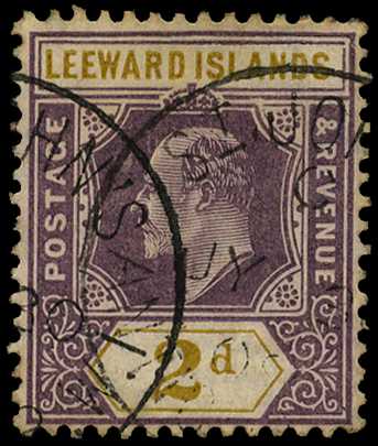 1908 2d dull purple and ochre, nicely used,...