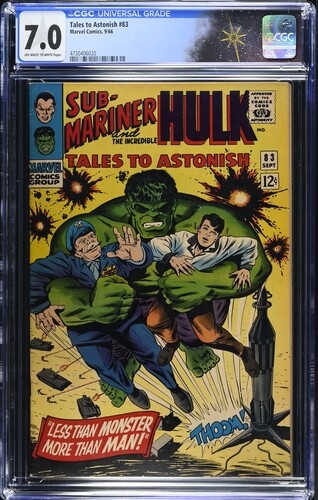 Tales to Astonish #83 CGC 7.0 Stan Lee story, Jack Kirby and Bill Everett cover (Marvel Comics, 1966)