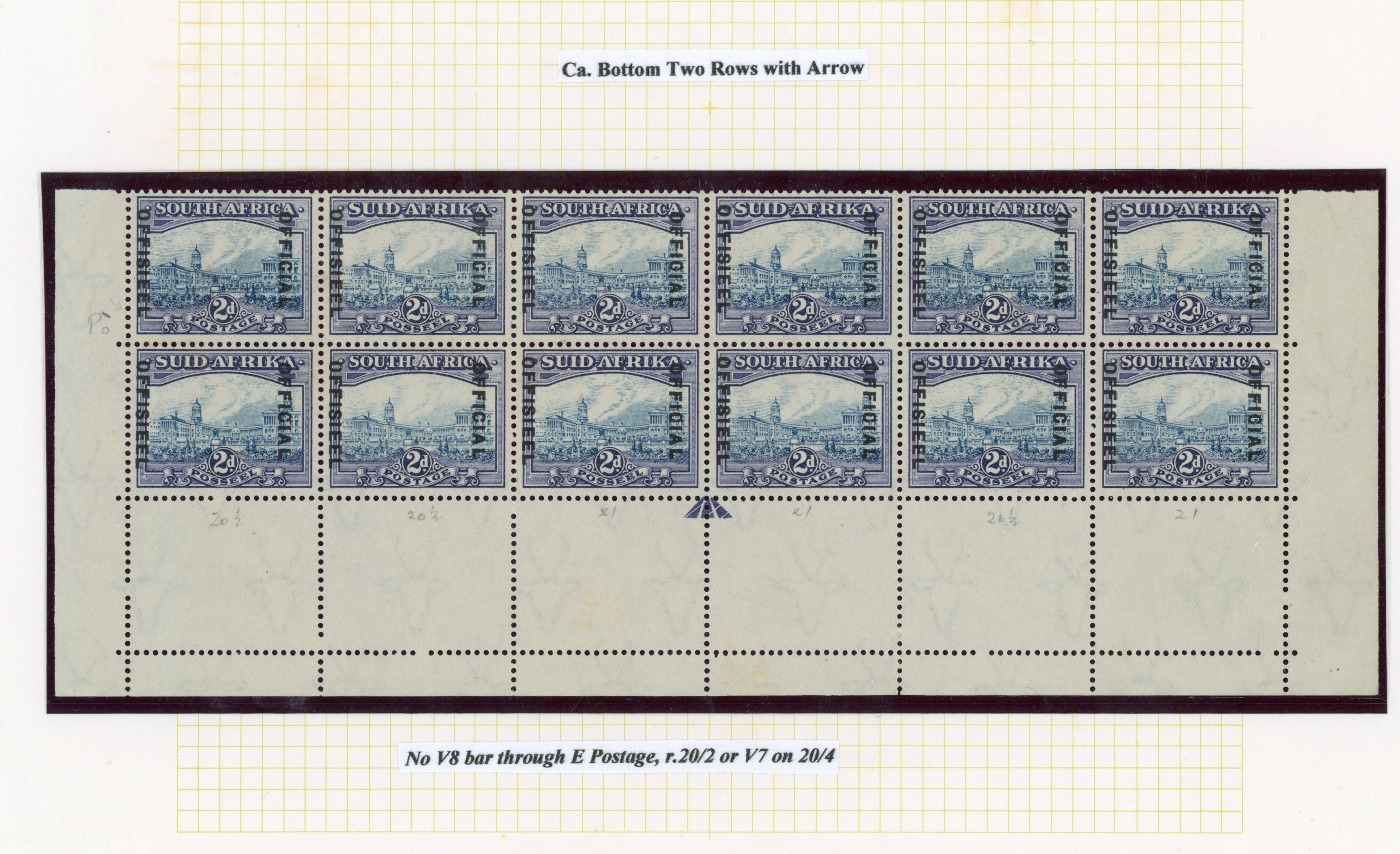 South Africa SG O23 block mint