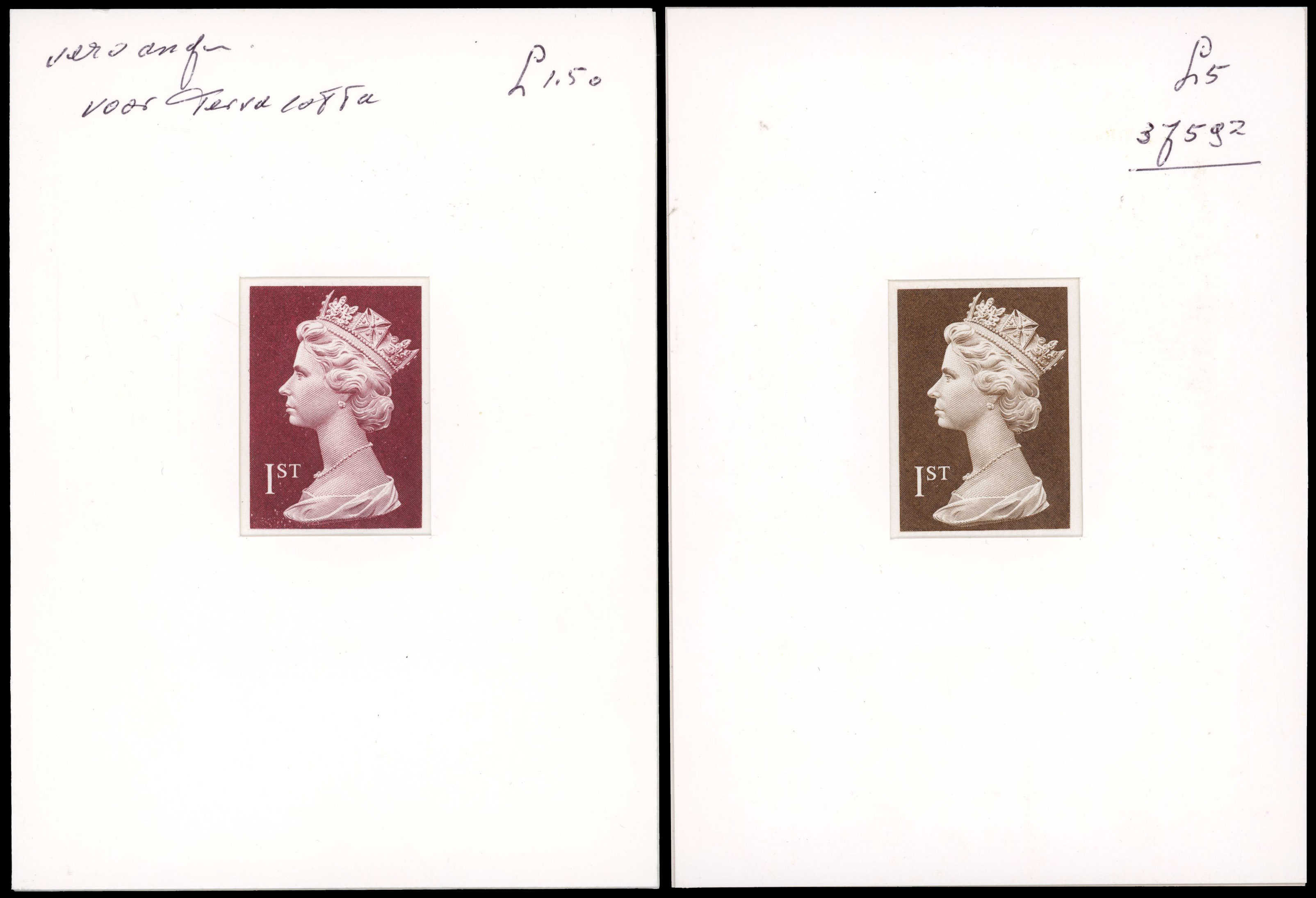 GB SG Y1800-1803 1999 Enschede 1st engraved colour trial for high values