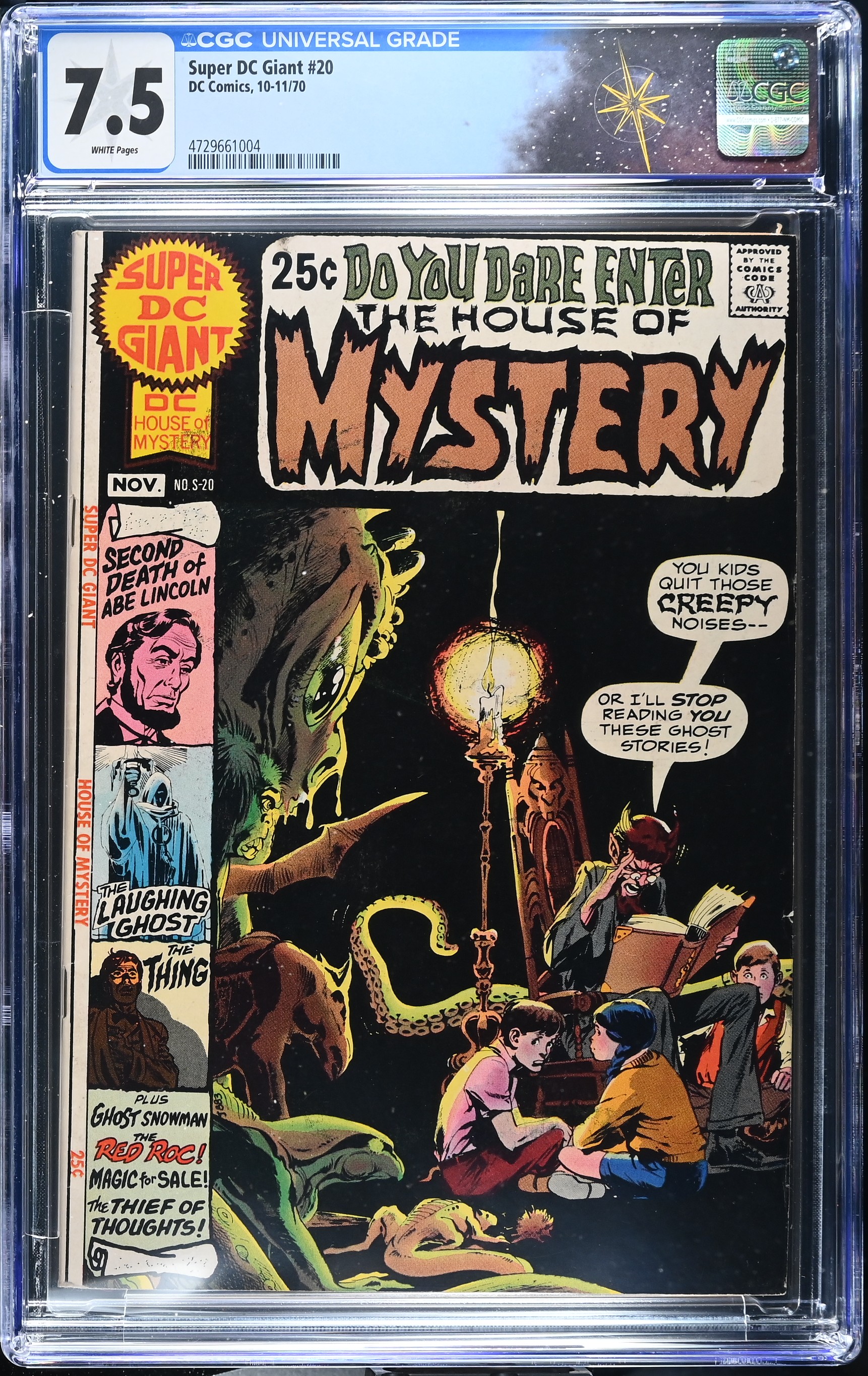 Super DC Giant #20 CGC 7.5 House of Mystery Cover by Neal Adams (DC Comics, 1970) White Pages