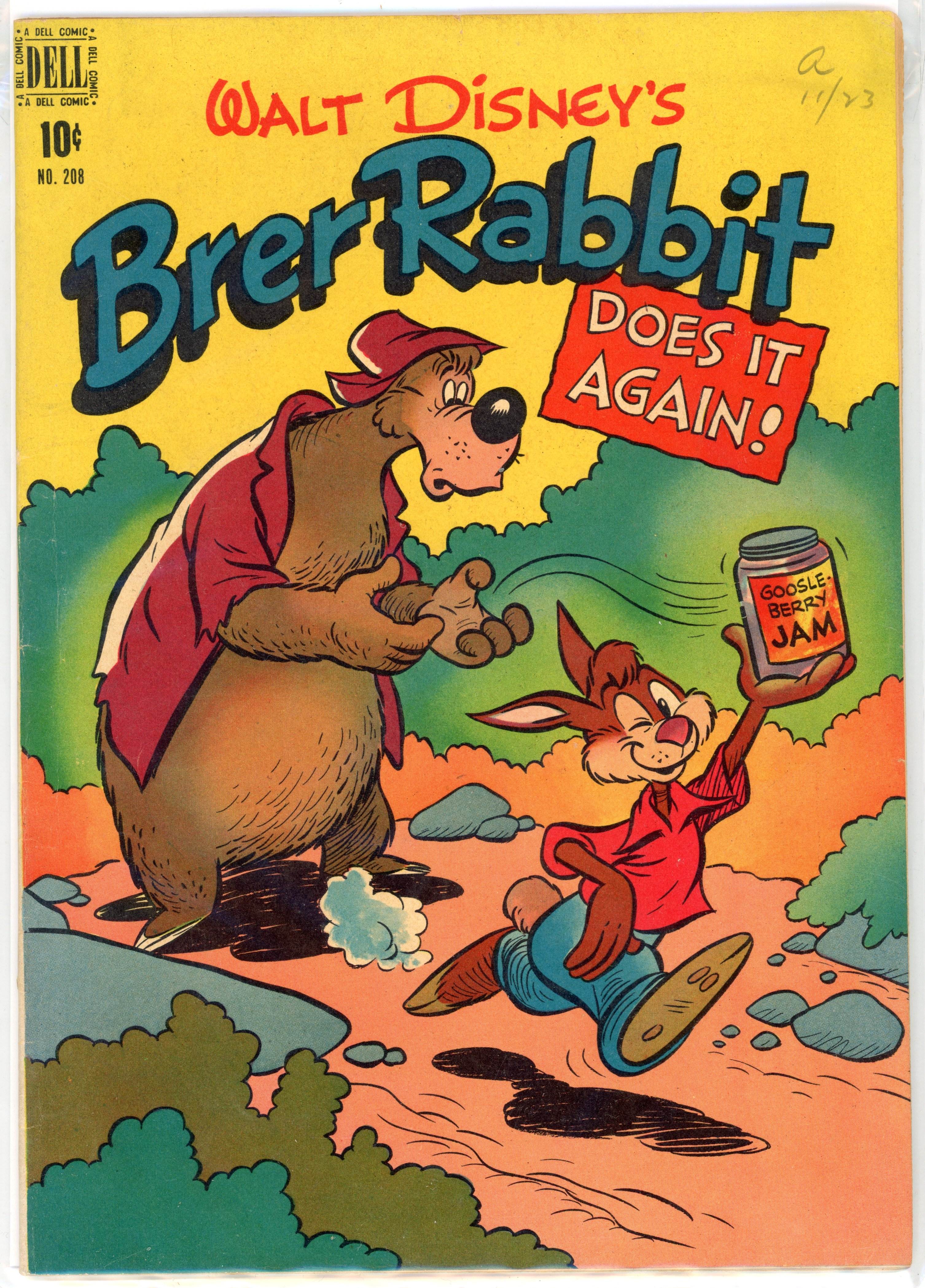 Four Color #208 (Dell Comics, 1949) Brer Rabbit Does It Again!