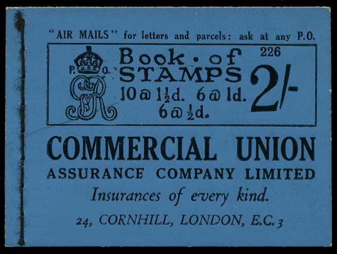 1933 (May) 2/- booklet (#226), perfs good to...