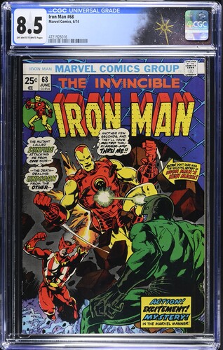 Iron Man #68 CGC 8.5 . "Night of the Rising Sun!" (Marvel Comics, 1974) Off-white to white pages