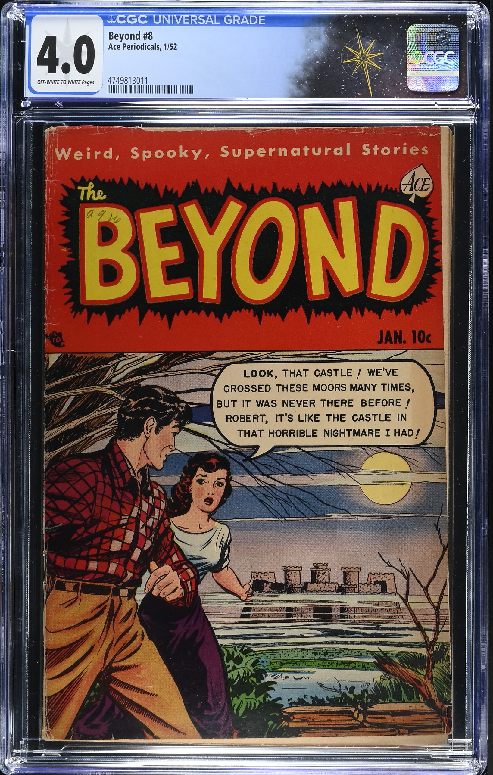 Beyond #8 CGC 4.0 Cover by Ken Rice (Ace Periodicals, 1952) Off-White to White Pages