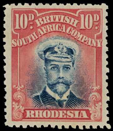 1913-17 10d Head Die II, perf 14. Large...