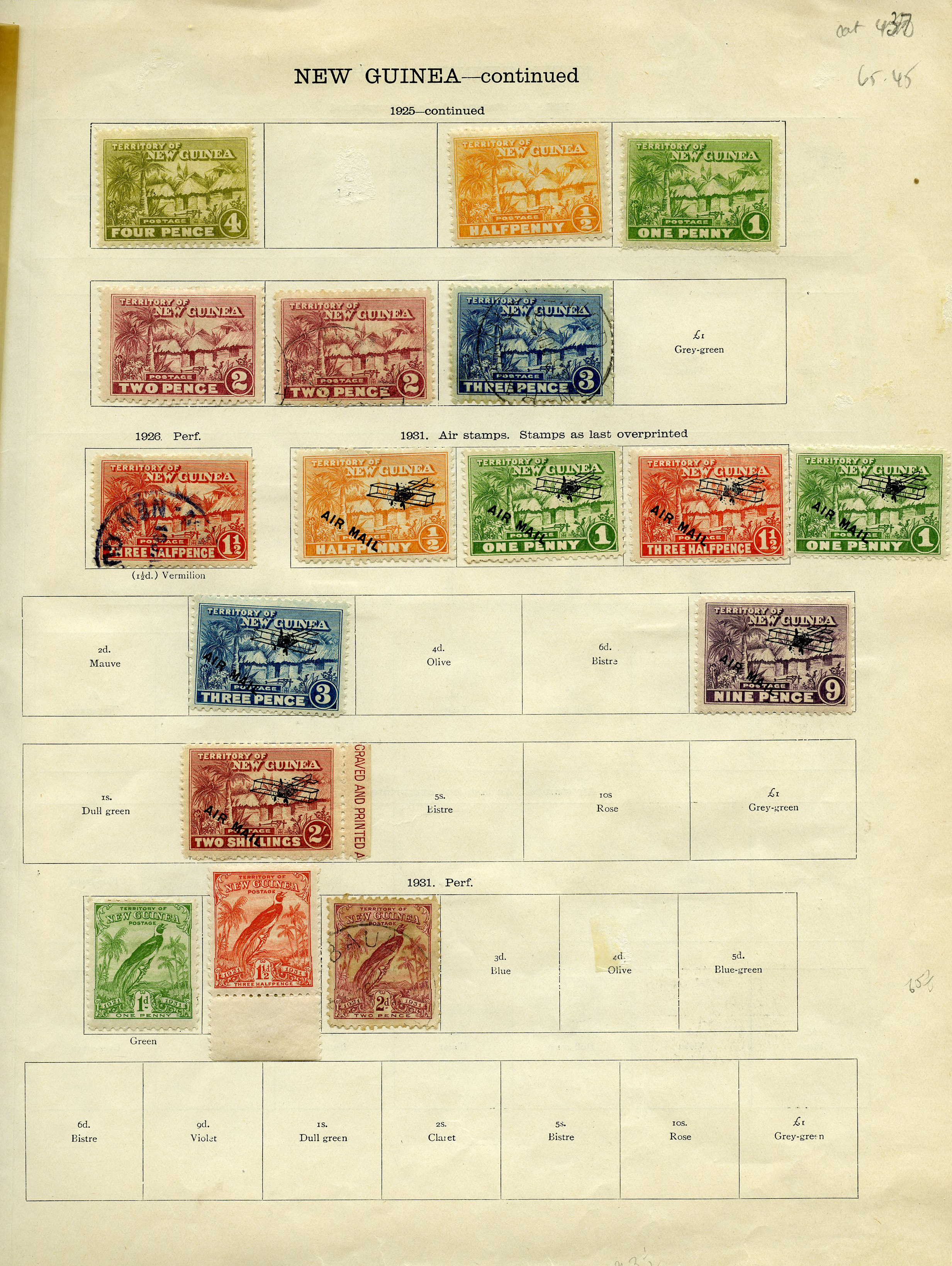 1925-37 mixed mint and used selection arranged...