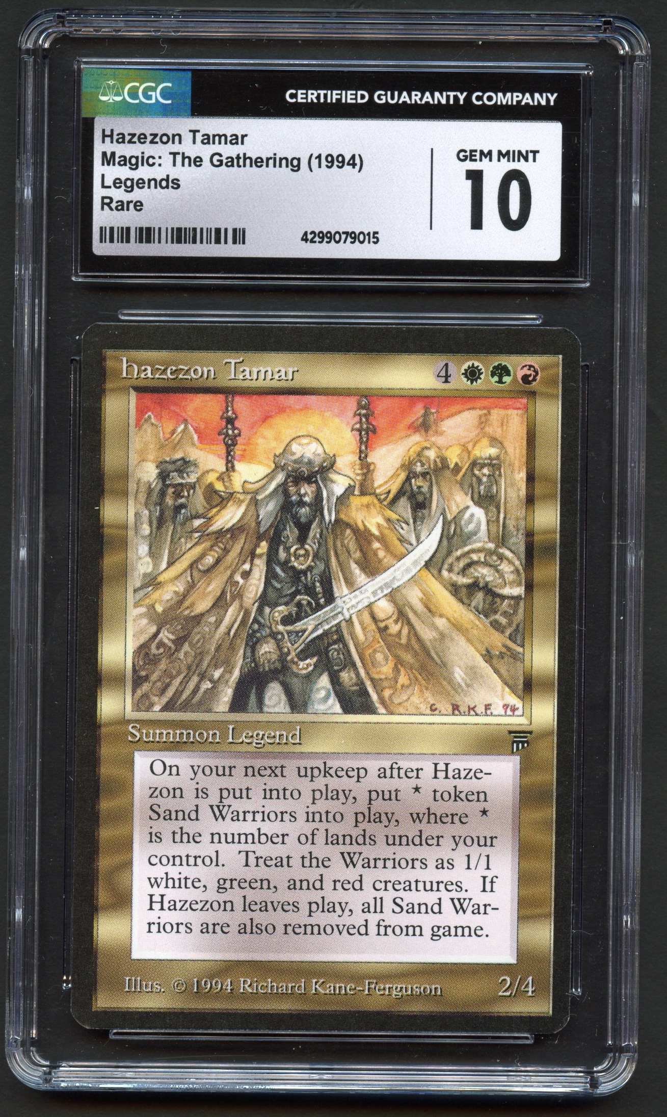 CGC 10 Hazezon Tamar - Legends English 1994 - Gem Mint 10
