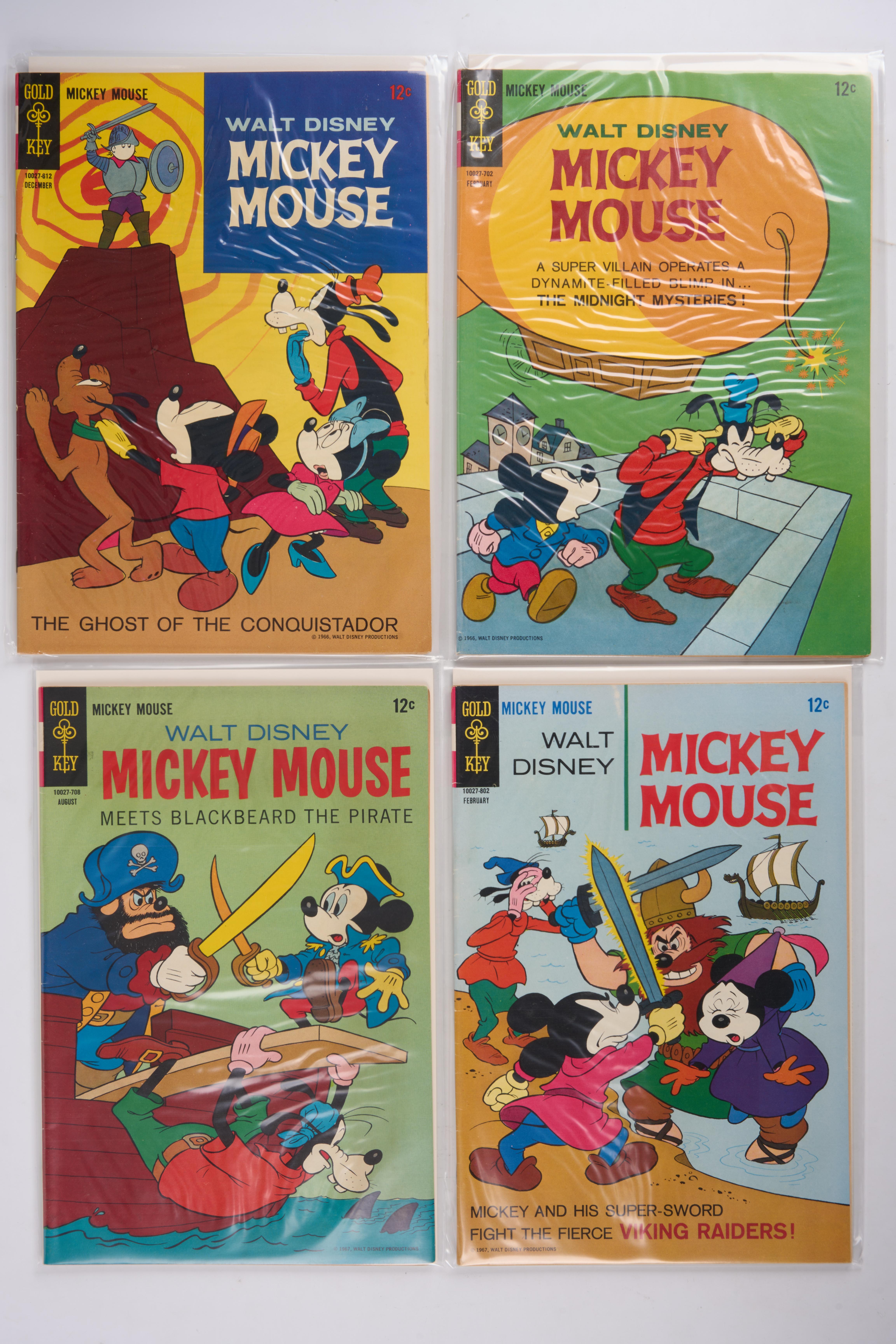 Mickey Mouse Comics (Walt Disney/Dell/Gold Key/Gladstones, 1952-1990) Bundle of 42