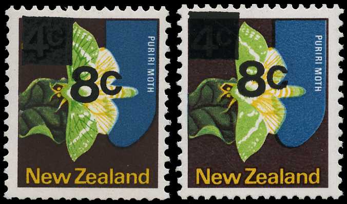 1977 8ct on 4ct 'Postafix' coil stamp with...