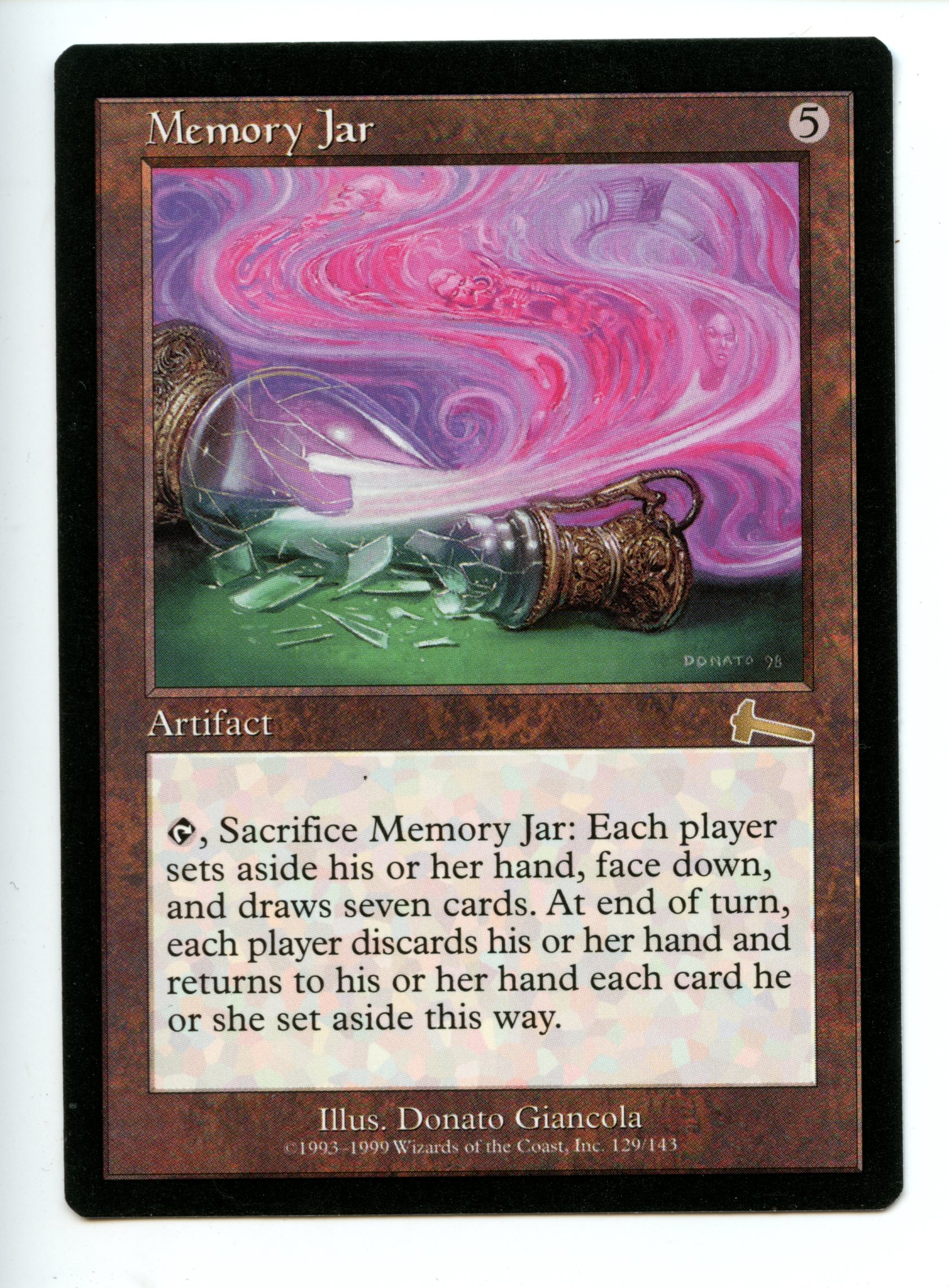 Magic the Gathering - Memory Jar   - Urza's Legacy  - Near Mint 
