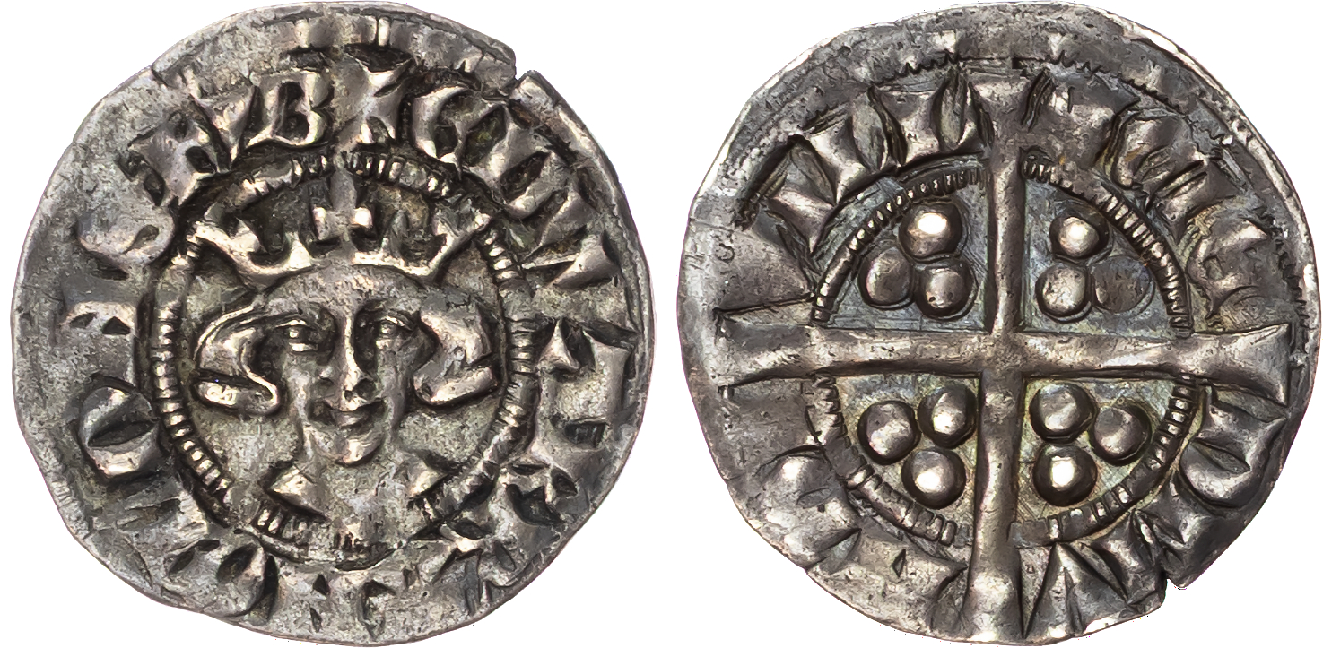 Edward II (1307‑1327), AR Penny, Bury St. Edmunds mint, Class 14. 