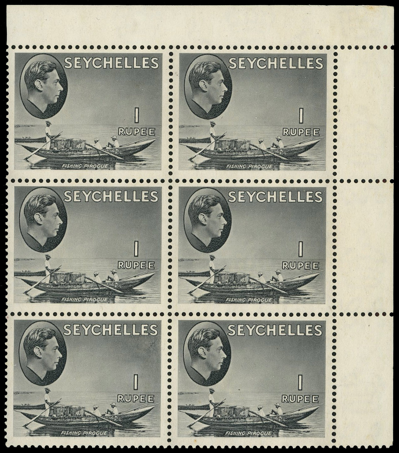 Seychelles SG 146a var block mint