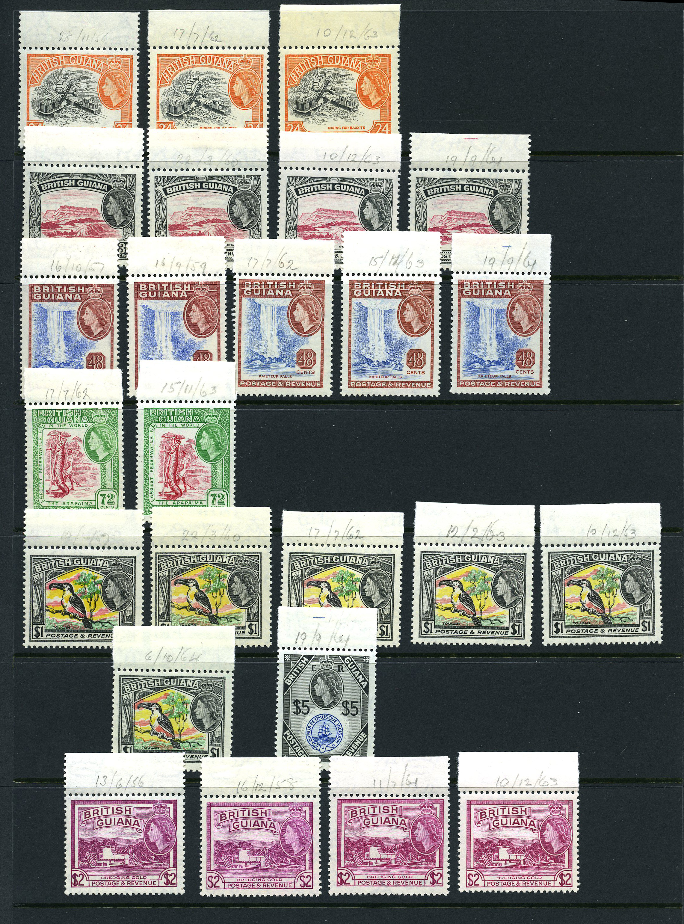 1954-63 set printings collection on three...