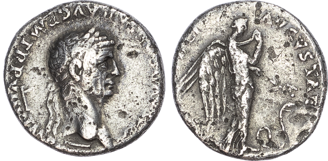 Claudius (AD 41-54) AR Denarius, Rome, AD 50-51, 3.43g. 