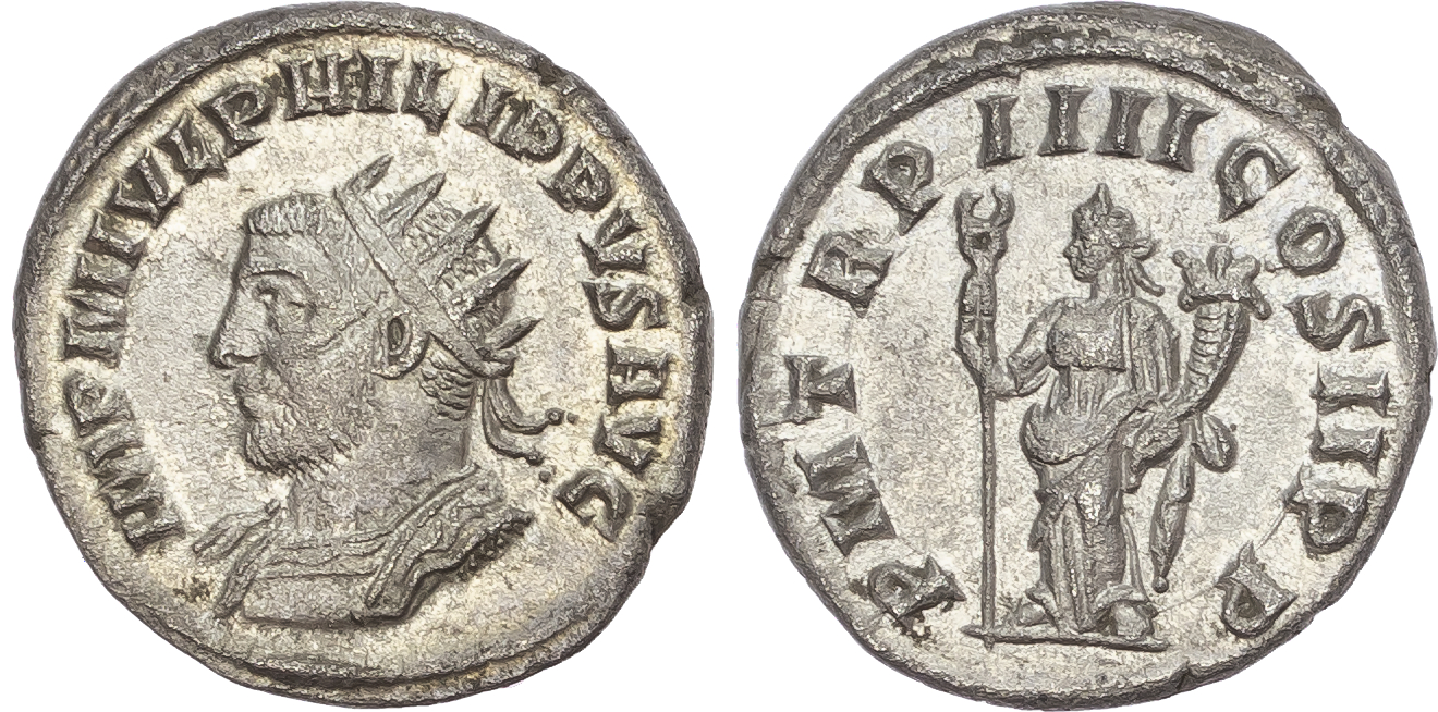 Philip II (AD 247-249) AR Antoninianus, Antioch, 4.47g.