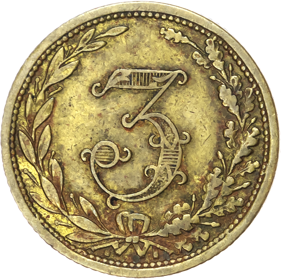 Lot of 4 coins - West Mids. Birmingham Sparkbrook, Ladypool Rd. Clifton Inn 3d. 24mm. W Owen, VF; Long St. Warwick Arms...